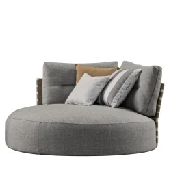 Pantelleria Grey Round Outdoor Chaise Longue