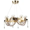 Panther Art Deco Chandelier with Crystal