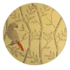 Pappagallo Soggetto II Gold Decorative Plate