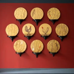 Pappagallo Soggetto V Gold Decorative Plate