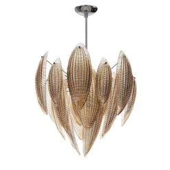 Paradise Glass Bronze Chandelier