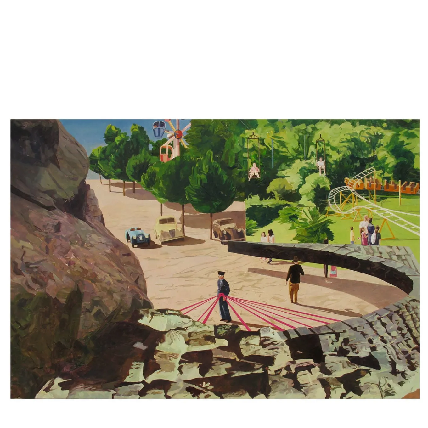 Parco Costituito Da Zone Alberate - Attrezzatura Oil Painting