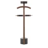 Patrick Walnut Wood with Black Marble Base Valet Stand
