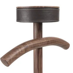 Patrick Walnut Wood with Black Marble Base Valet Stand