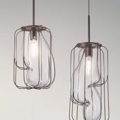 Pause large glass pendant light