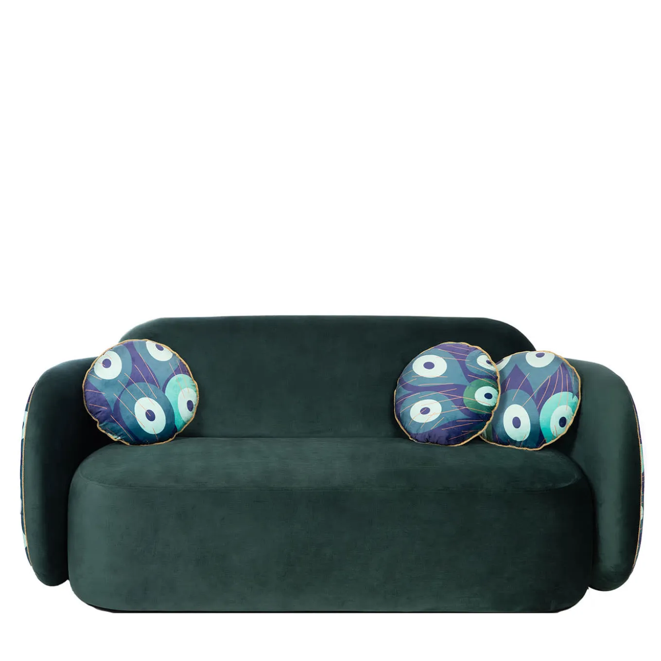 Pavo Velvet Green Sofa by Antonio Aricò