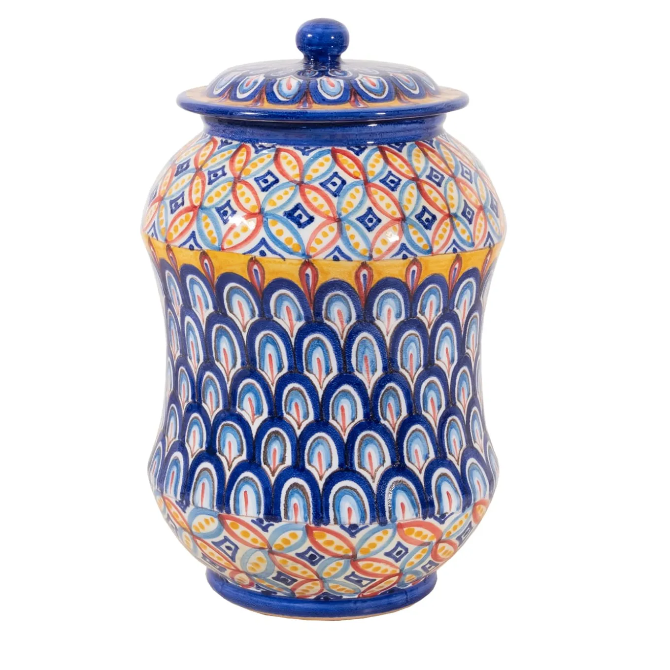 Pavone Flores Vase with Lid by Lorenza Adami