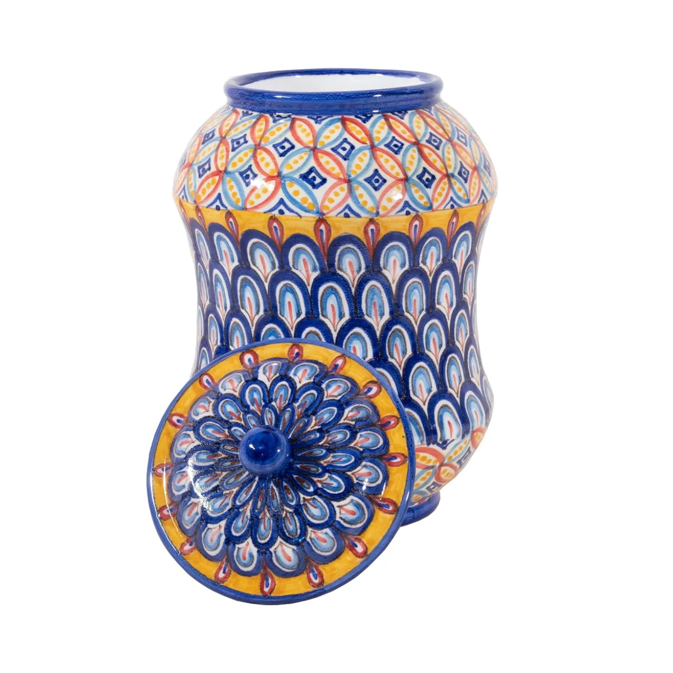 Pavone Flores Vase with Lid by Lorenza Adami