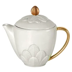 PEACOCK CREAMER - WHITE AND GOLD