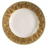 PEACOCK DESSERT PLATE - GOLD