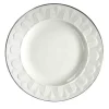 PEACOCK DESSERT PLATE - WHITE