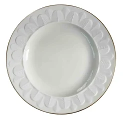 PEACOCK DESSERT PLATE - WHITE #2