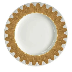 PEACOCK DINNER PLATE - GOLD #2