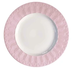 PEACOCK DINNER PLATE - PINK
