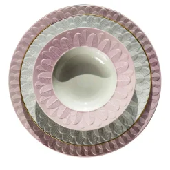 PEACOCK DINNER PLATE - PINK