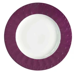 PEACOCK DINNER PLATE - PURPLE