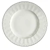 PEACOCK DINNER PLATE - WHITE