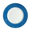PEACOCK LAY PLATE - BLUE