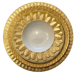 PEACOCK LAY PLATE - GOLD #3