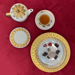 PEACOCK LAY PLATE - GOLD #3