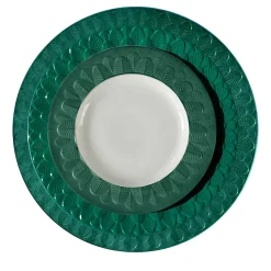 PEACOCK LAY PLATE - GREEN