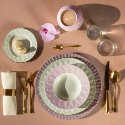 PEACOCK LAY PLATE - PINK