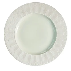 PEACOCK LAY PLATE - WHITE