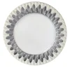 PEACOCK LAY PLATE - WHITE AND SILVER