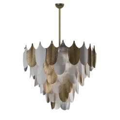 Peacock Medium Gold Chandelier