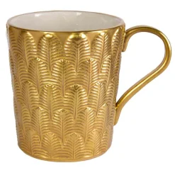 PEACOCK MUG - GOLD