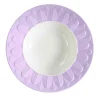 PEACOCK RIM SOUP PLATE- LILAC