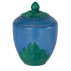 PEACOCK SUGAR BOWL - BLUE