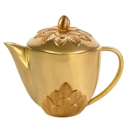 PEACOCK TEA POT - GOLD