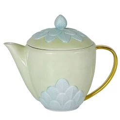 PEACOCK TEA POT - GREEN AND GOLD