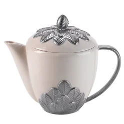 PEACOCK TEA POT - SILVER