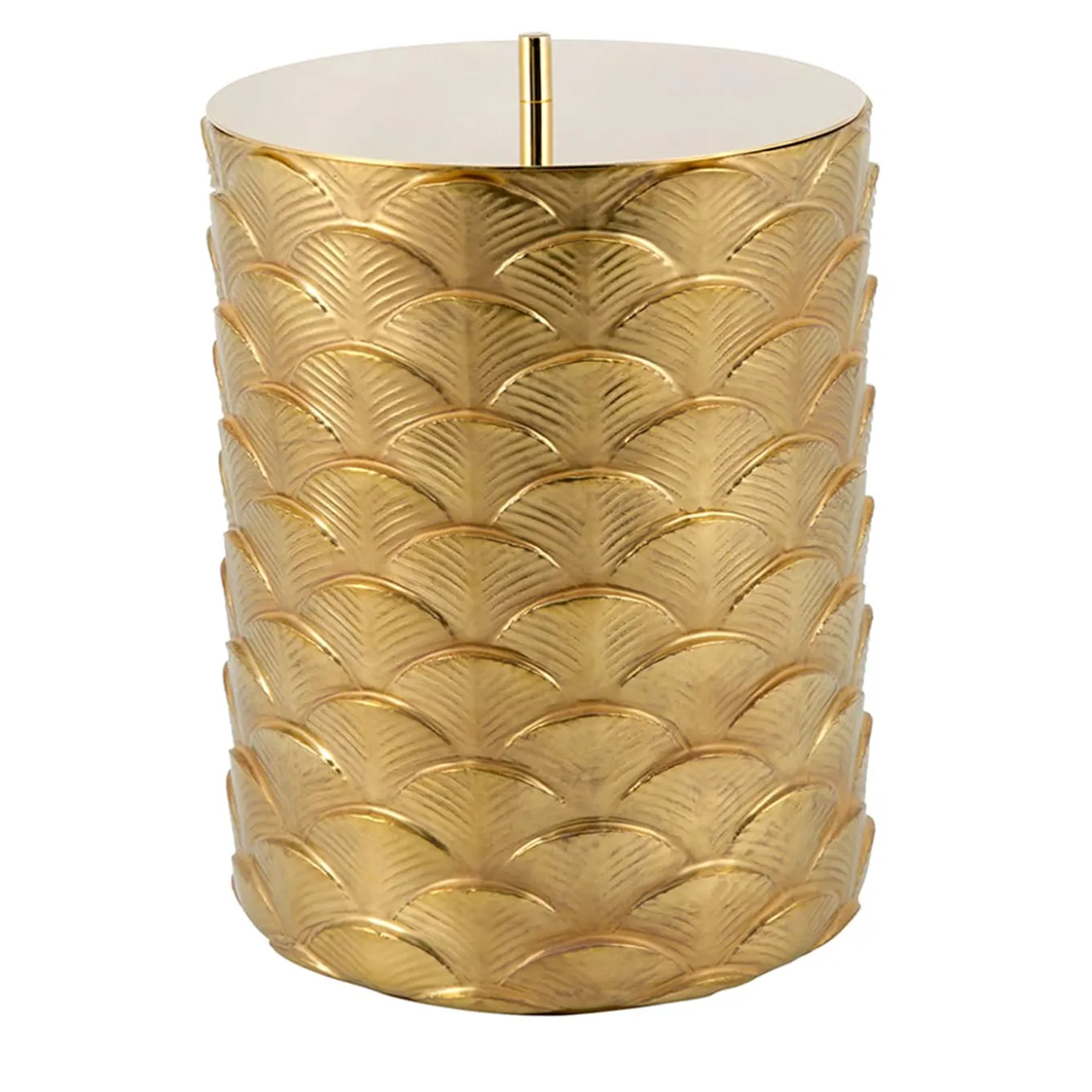 PEACOCK WASTE BASKET - GOLD