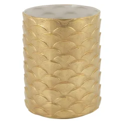 PEACOCK WASTE BASKET - GOLD
