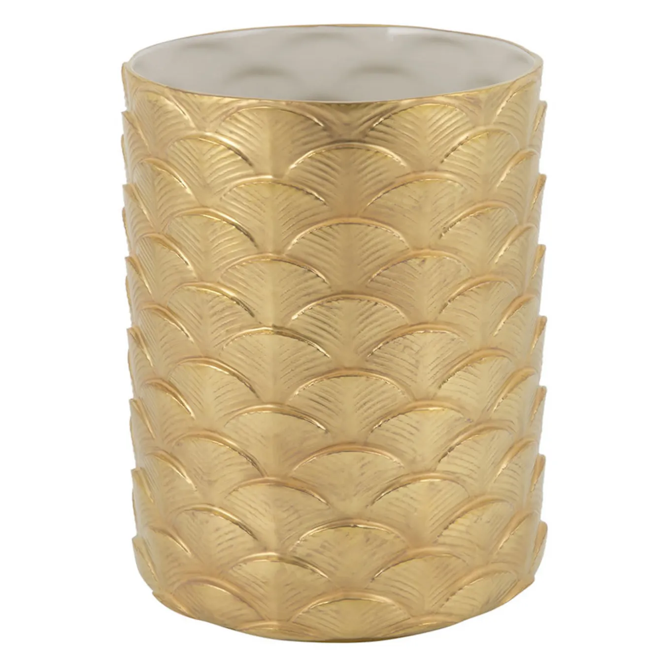 PEACOCK WASTE BASKET - GOLD