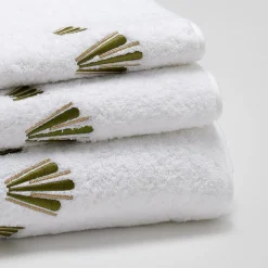 Peacock White Bath Towel Set