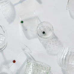 Pearl Emerald Amber Set of 6 Wine Glasses