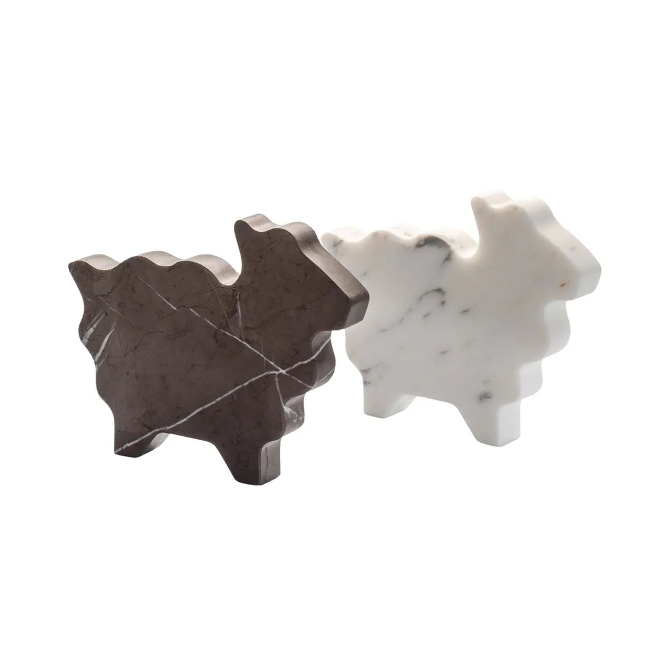 Pecorella Small White Statuette by Alessandra Grasso