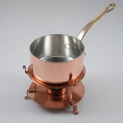 Pedestal Copper Small Pot with Lid