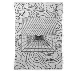 Pensieri 2 Gray Tapestry/Blanket by Luca de Bona