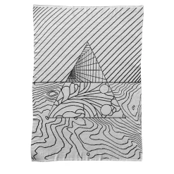 Pensieri 3 Gray Tapestry/Blanket by Luca de Bona