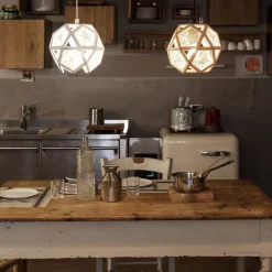 Pentade Beige Geometric Pendant Lamp