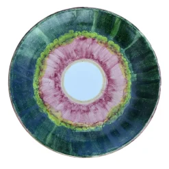 Peonia Handpainted Polychrome Ceramic Plate #1