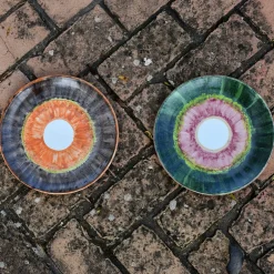 Peonia Handpainted Polychrome Ceramic Plate #1