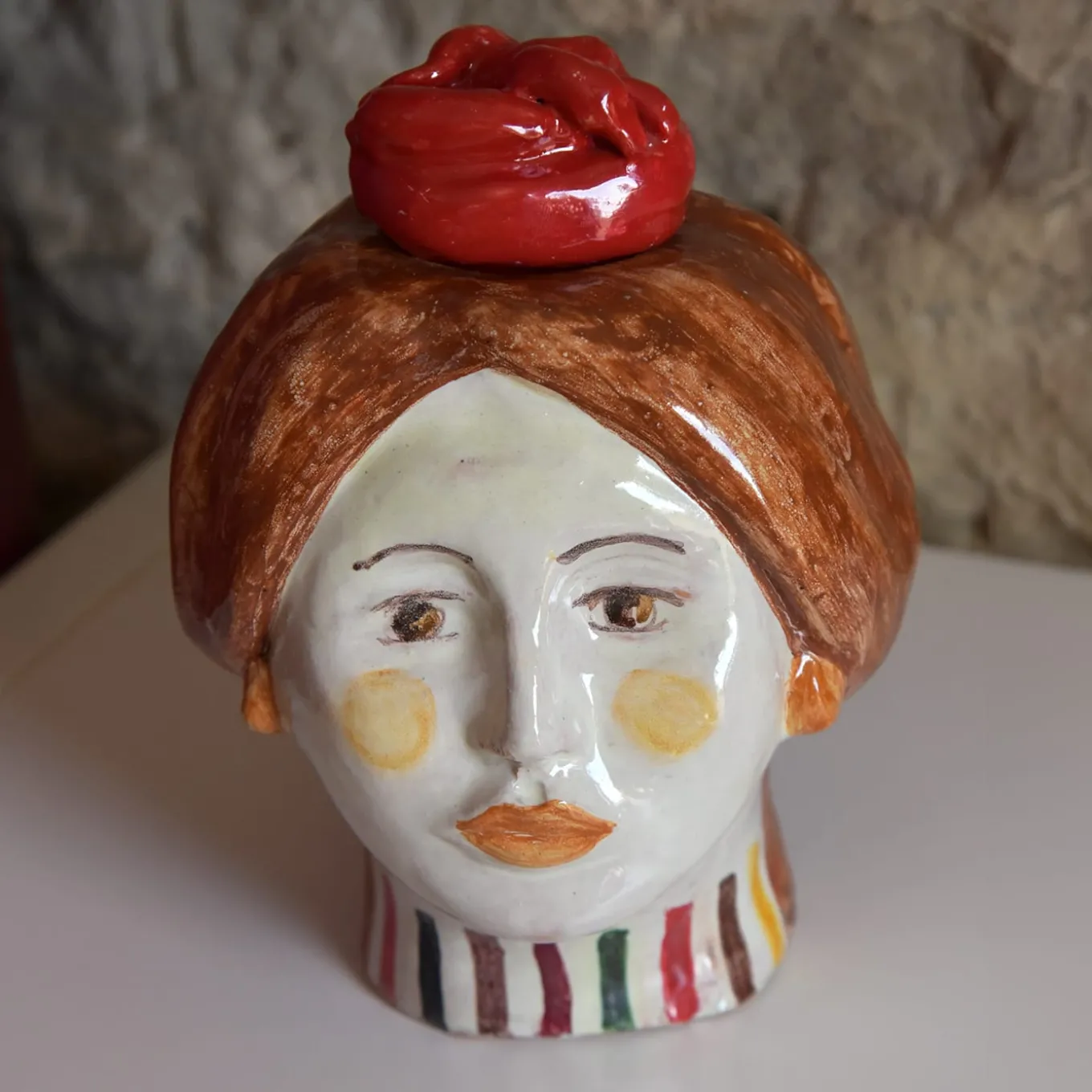 Peperina Modern Polychrome Moor's Head