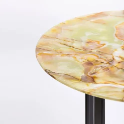 Peregrinus Onyx & Iron Side Table
