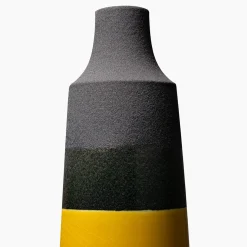 Perforated Black Lava Vase